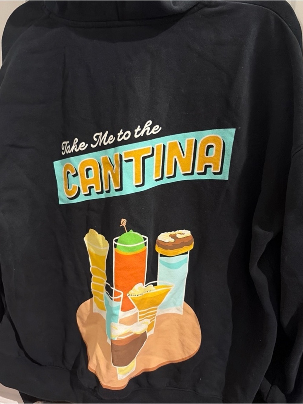 Take Me to the Cantina Graphic Black Hoodie Star Wars Men Size M 2023 May the 4